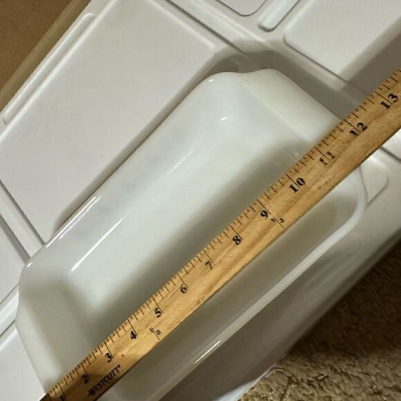 Fire King ANCHOR HOCKING 1.5Q Casserole Dish Atomic Star Candle Glow 432 Vintage - Picture 7 of 9